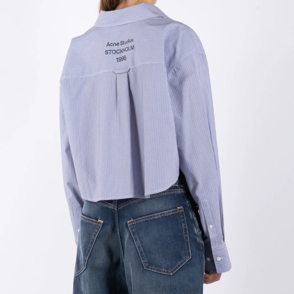 Acne Studios Hemelsblauwe Koffie Overhemd Blue Dames