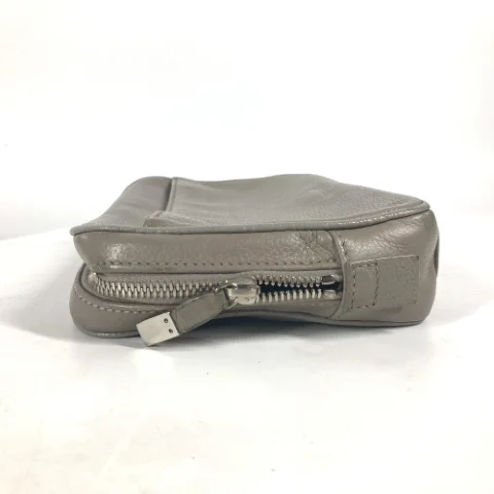 Dior Vintage Pre-owned Leather dior-bags Gray Heren