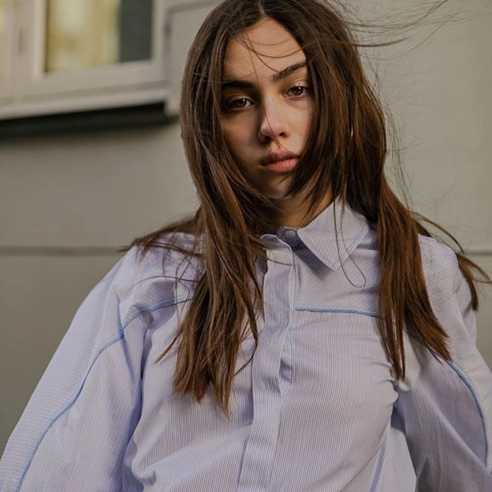SPORTMAX Cipro Shirt 100% Katoen Blue Dames