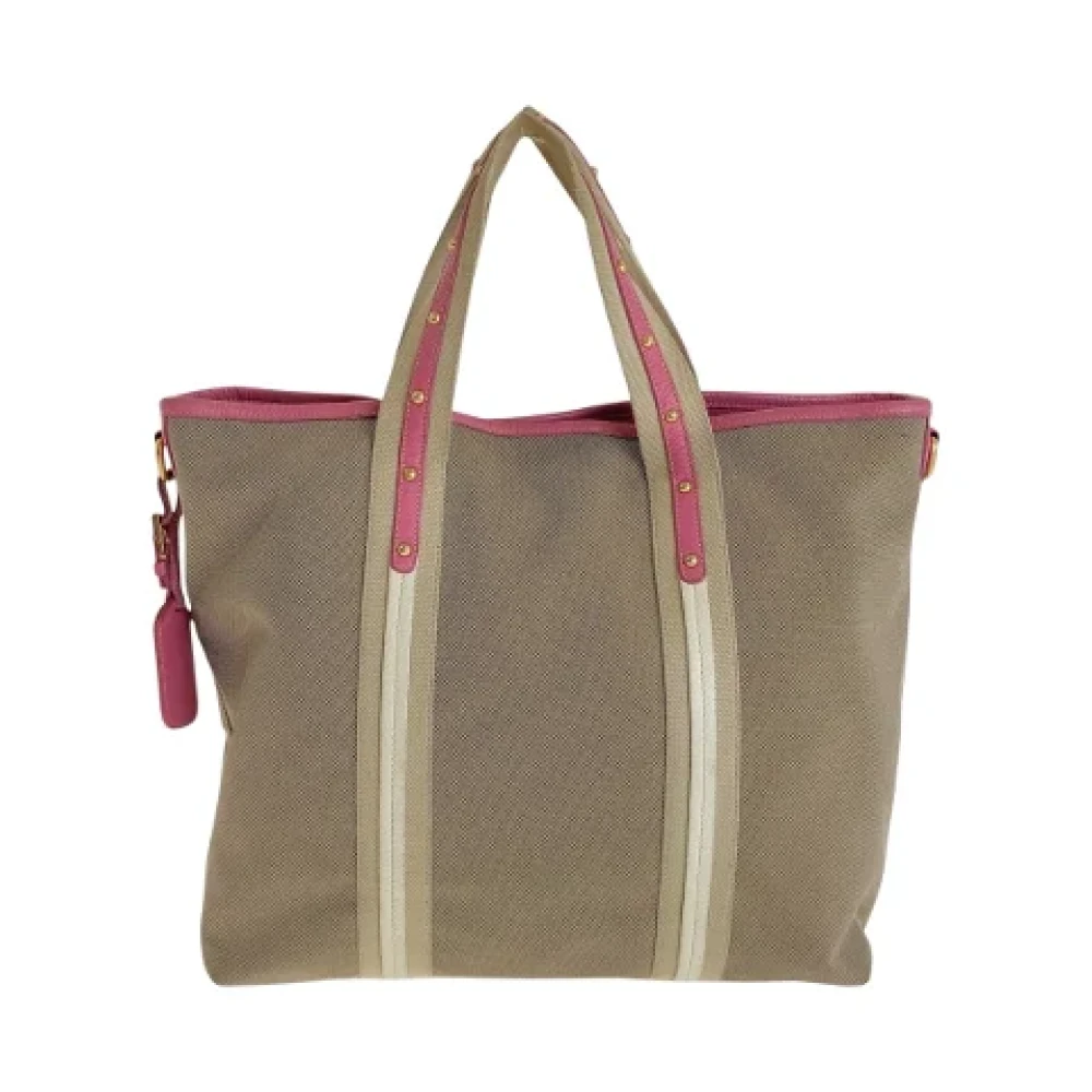 Prada Vintage Pre-owned Canvas totes Beige Dames