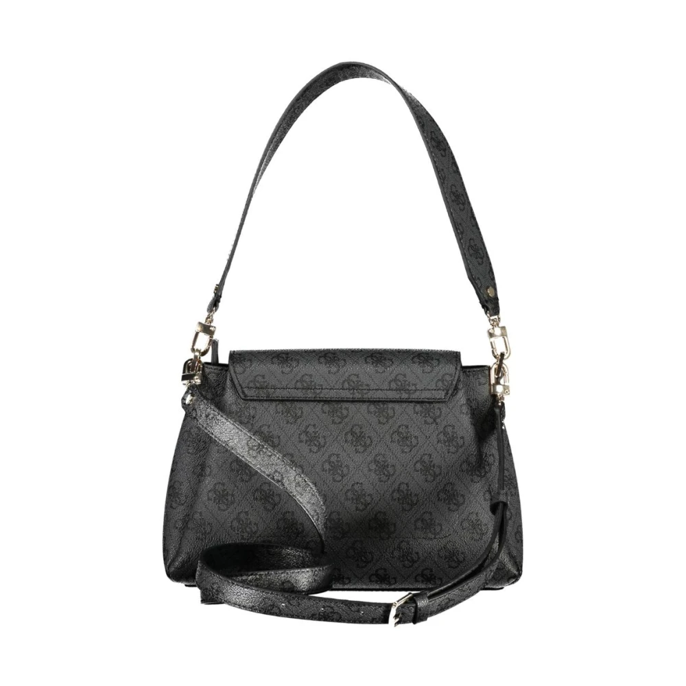 Guess Zwarte Polyethyleen Schoudertas Sora Black Dames
