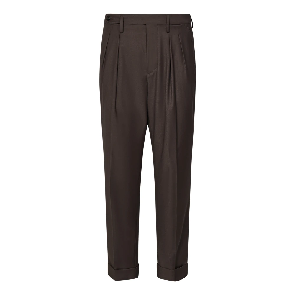 Michael Coal Bruine Geplooide Broek Aw24 Brown Heren