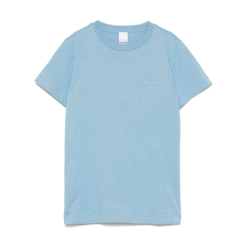 Pinko Blauwe Crew Neck T-shirts en Polos Blue Dames