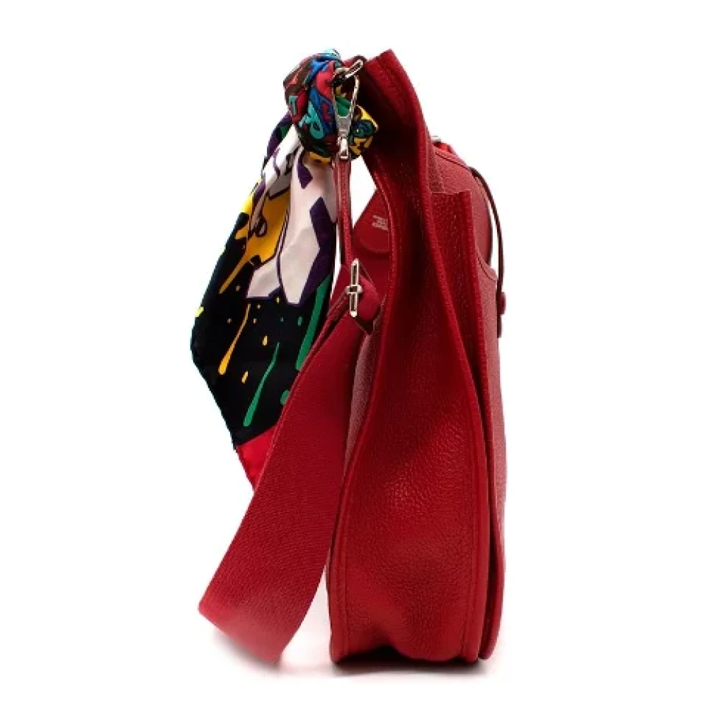 Hermès Vintage Pre-owned Leather crossbody-bags Red Dames