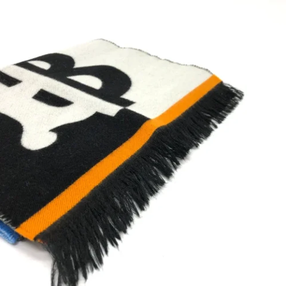 Burberry Vintage Pre-owned Wool scarves Black Dames