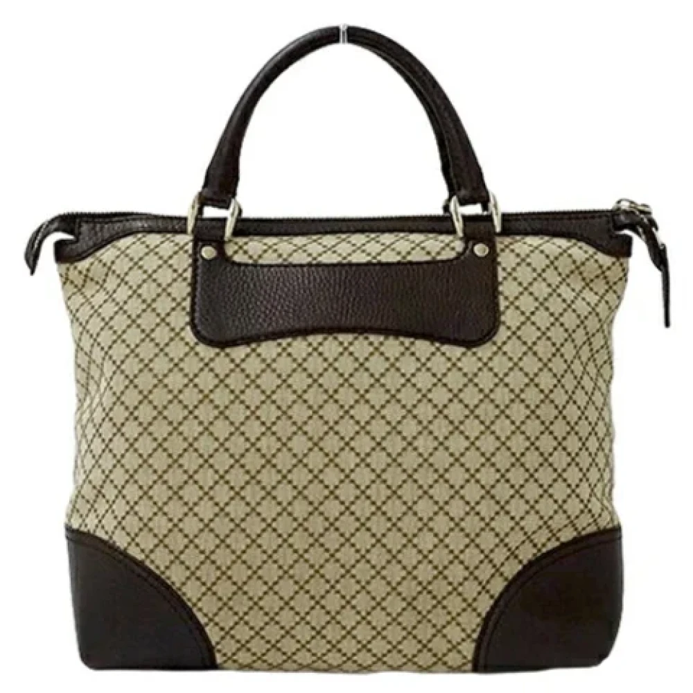 Gucci Vintage Pre-owned Canvas gucci-bags Beige Dames