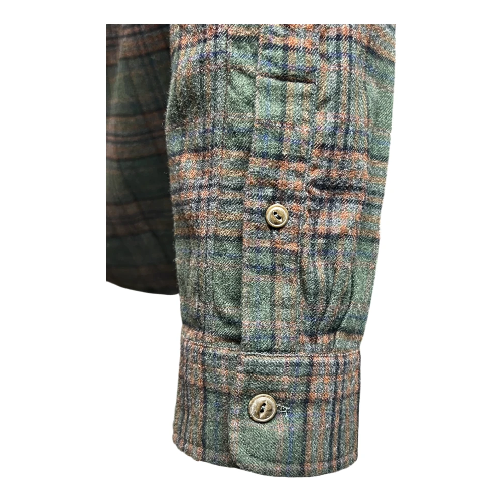 Xacus Flanellen Katoenen Legacy Geruite Shirt Groen Bruin Green Heren