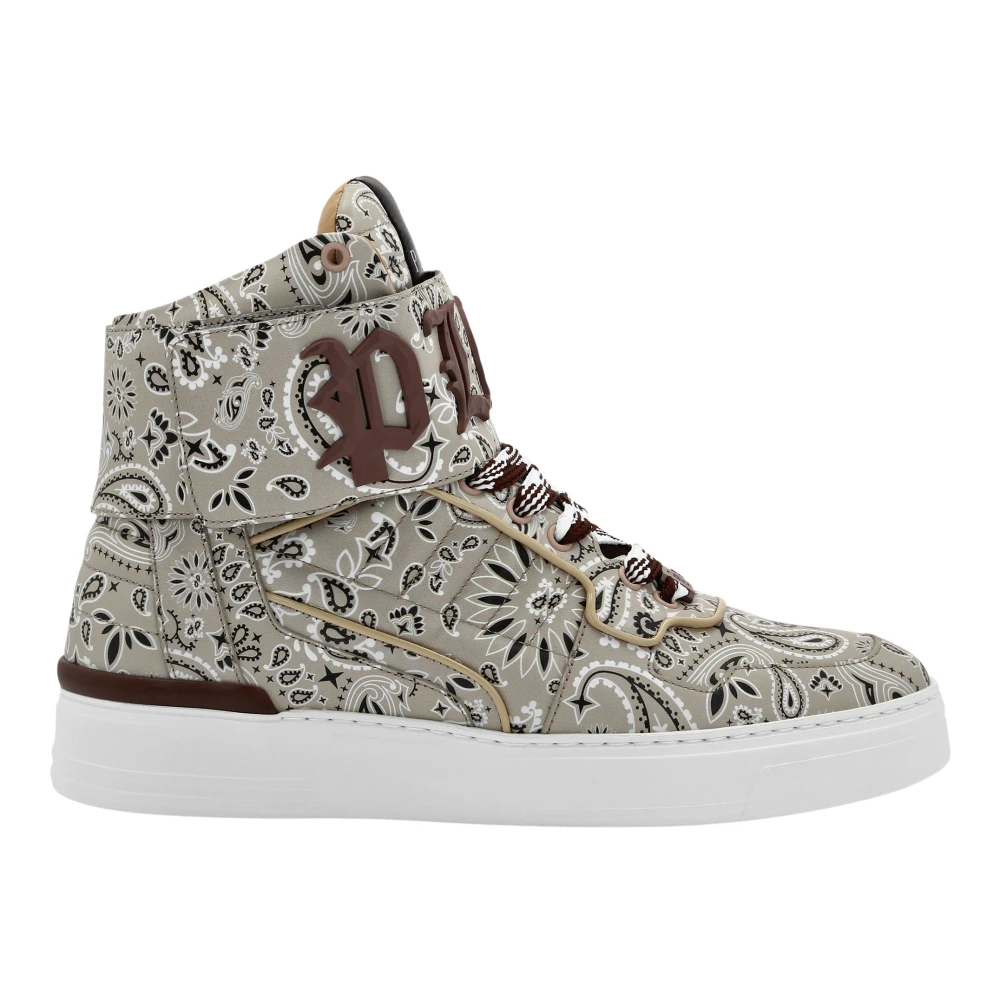 Philipp Plein Thunder Hi-Top Sneakers unisex Schoenen Beige
