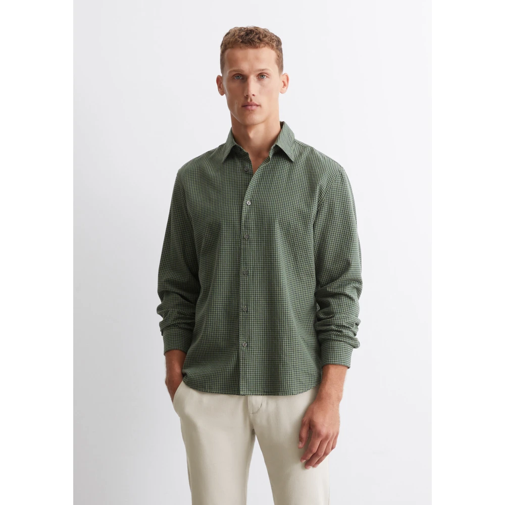 Marc O'Polo Vichy shirt regular Blue Heren