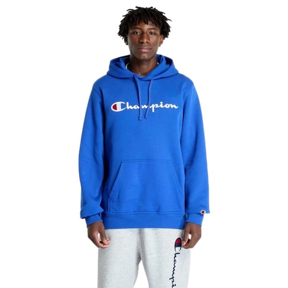 Champion Royal Logo Hoodie Blue, Herr