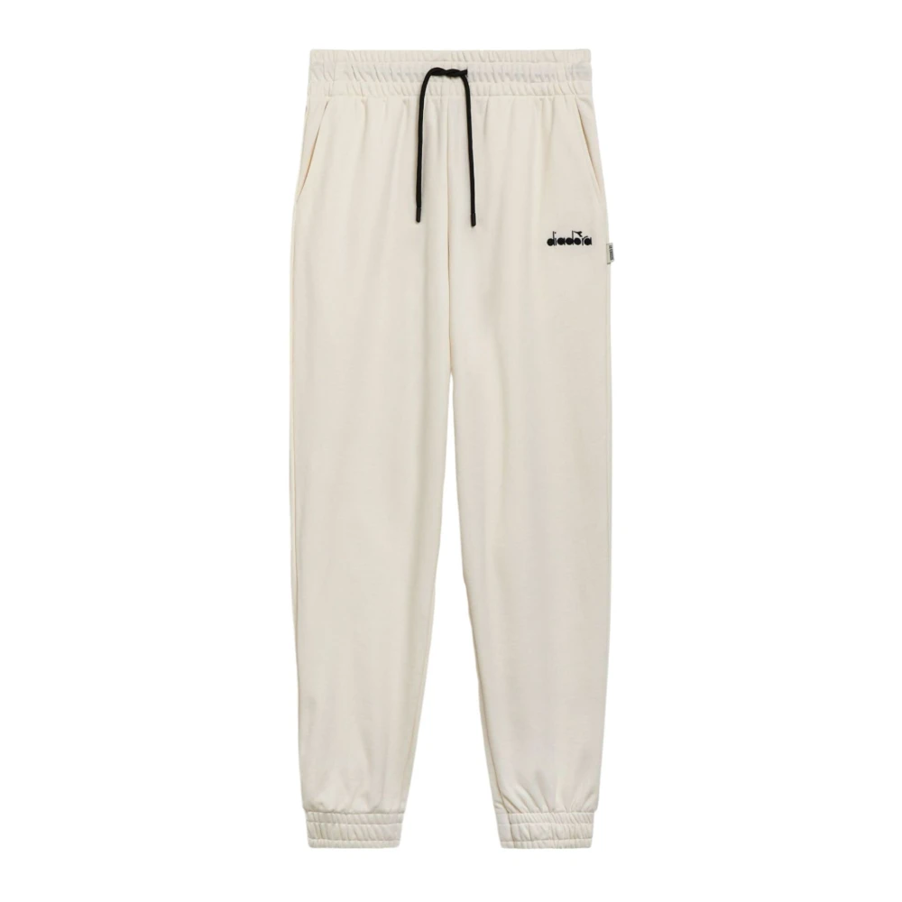 Diadora Comfortabele Joggingbroek voor Actieve Levensstijl White Heren