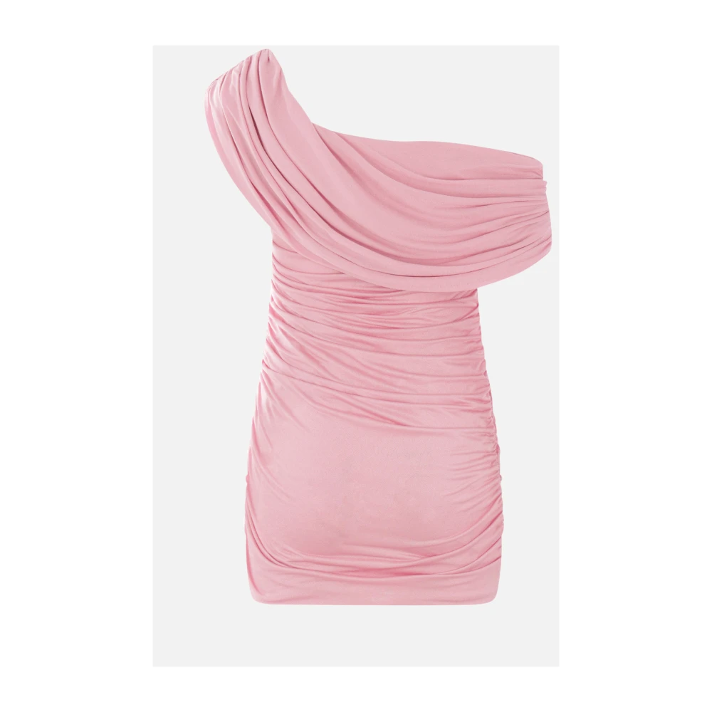 Blumarine Roze One-Shoulder Jersey Jurk Pink Dames