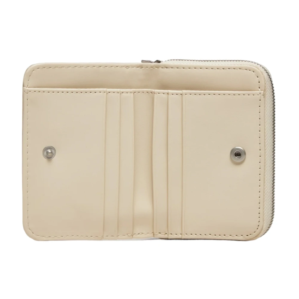 Calvin Klein Jeans Deboss ritsportemonnee Herfst Winter collectie Beige Dames
