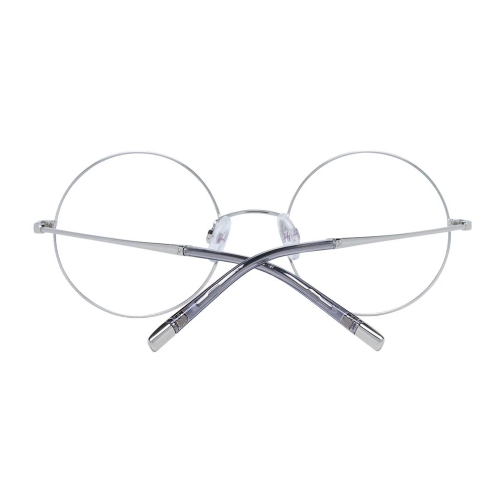 Ana Hickmann Zilveren Metalen Ronde Optische Monturen met Demo Lenzen Gray Dames