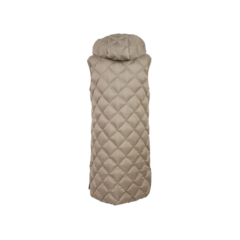 Fuchs Schmitt Gewatteerde Vest met Capuchon Beige Dames