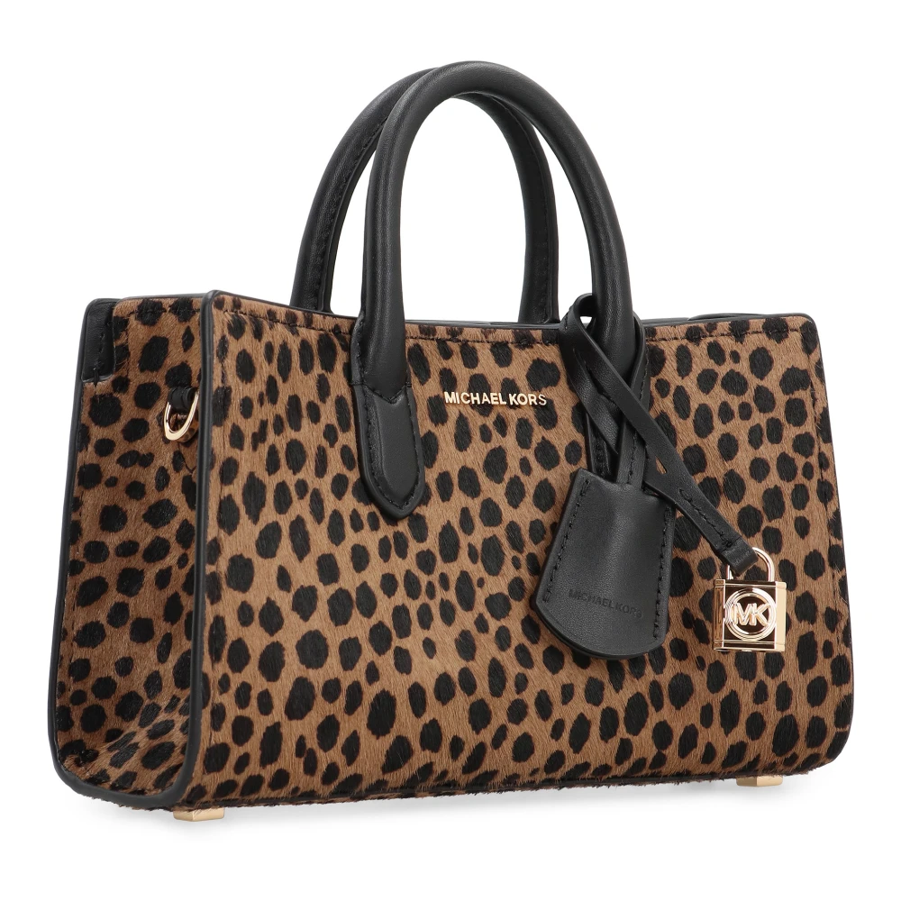 Michael Kors Luipaardprint Kalfshaar Handtas met Slot Multicolor Dames