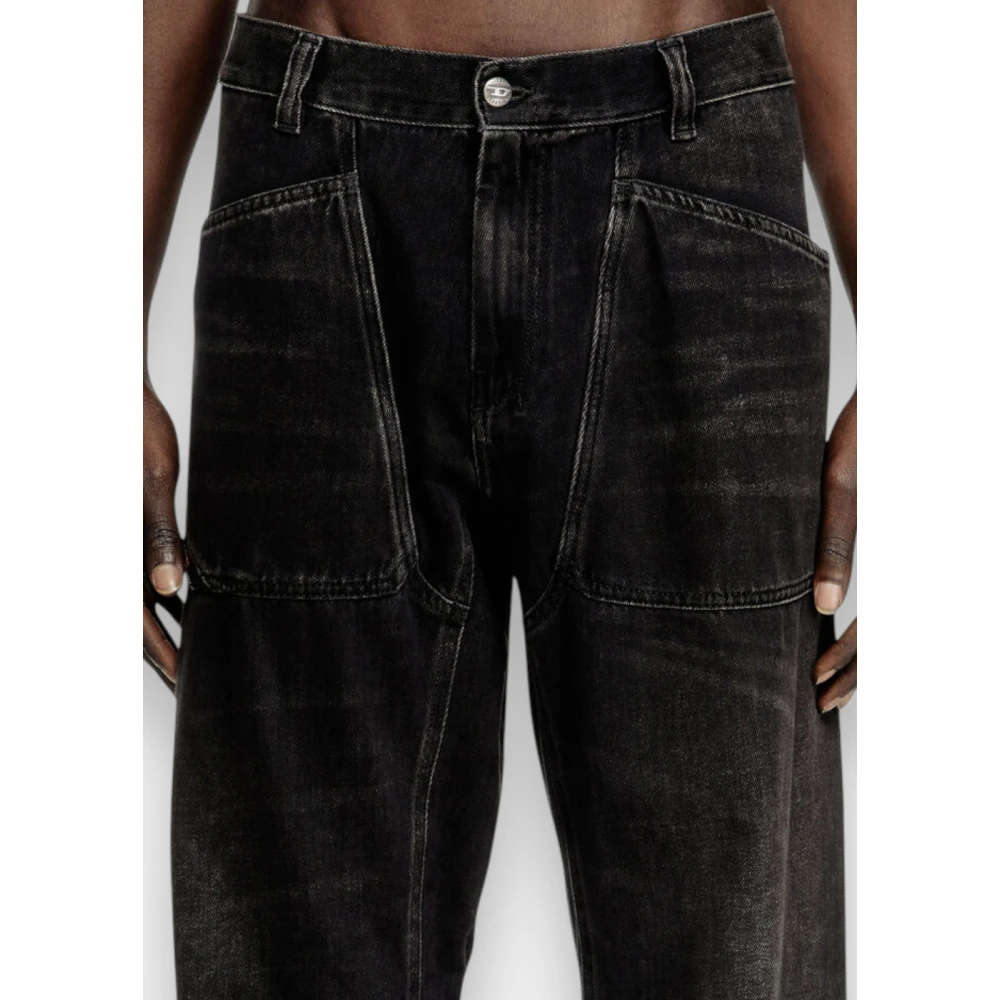 Diesel Skinny-Fit Versleten Zwarte Jeans Black Heren