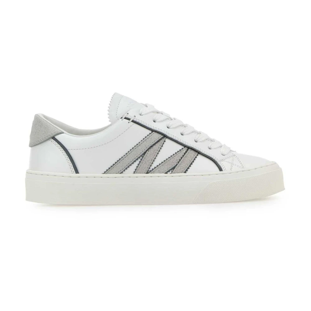 Moncler Monaco2 Leather Sneakers Dames Schoenen Wit
