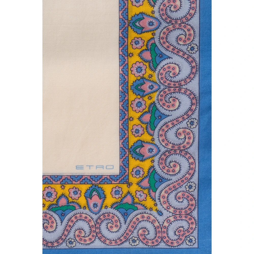 ETRO Sjaal met decoratief patroon Blue Dames