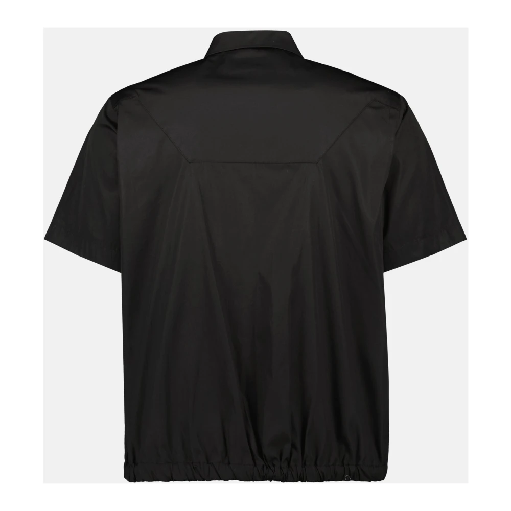 Sacai Zwarte Katoenen Overhemd Lente-Zomer 2025 Black Heren