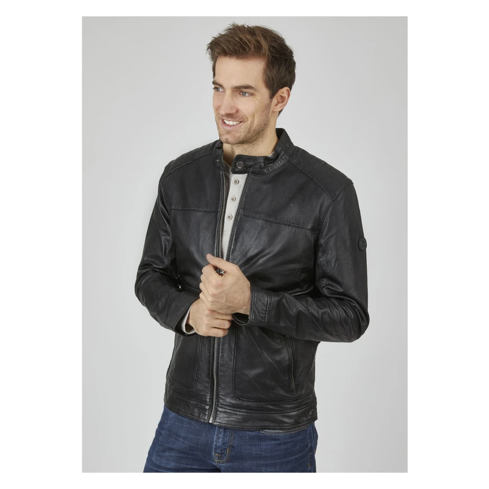 Bugatti Heren Leren Jas Claudio Black Heren