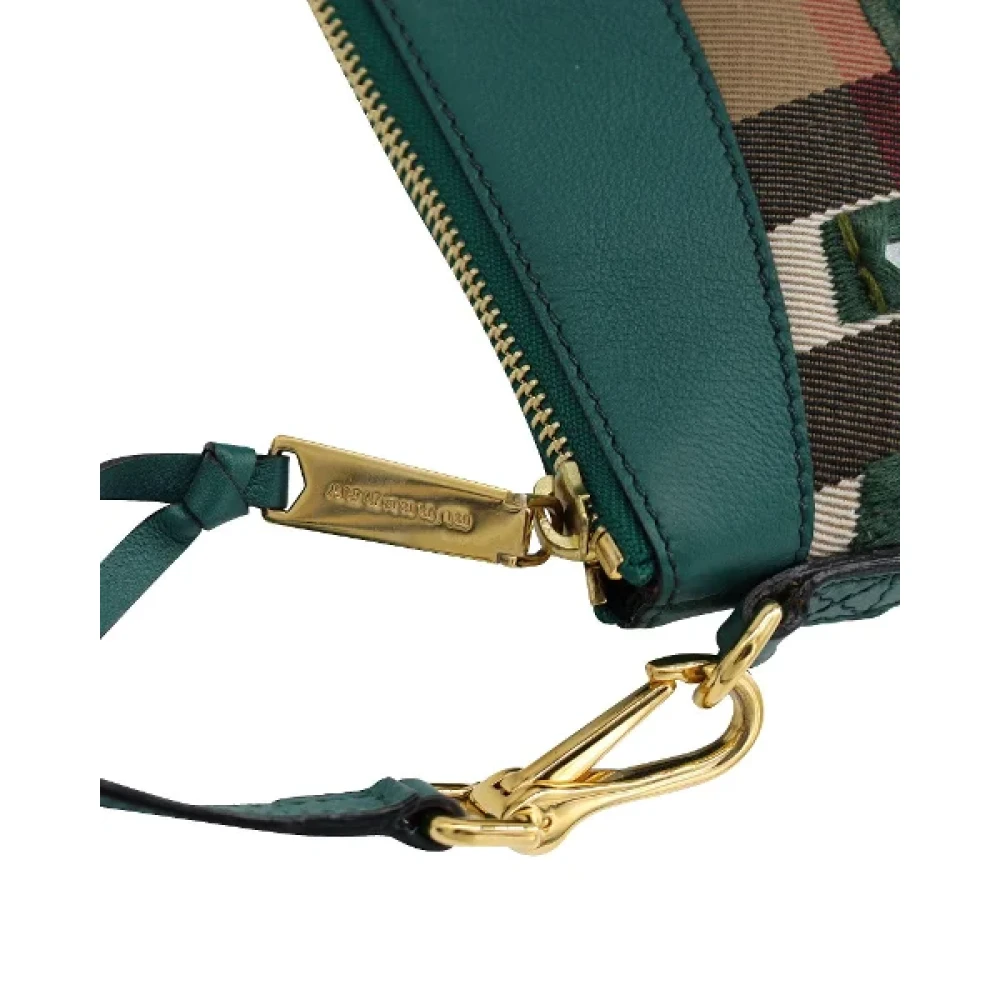 Burberry Vintage Pre-owned Leather crossbody-bags Green Dames