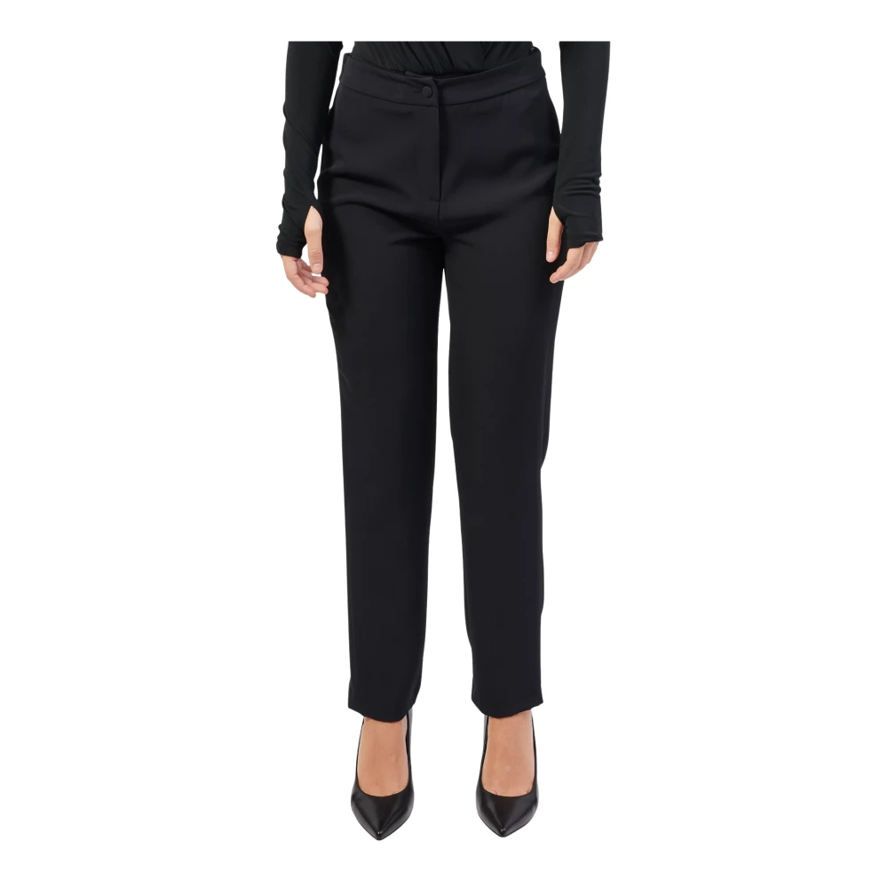 Jijil Zwarte broek met rechte pijpen Black Dames