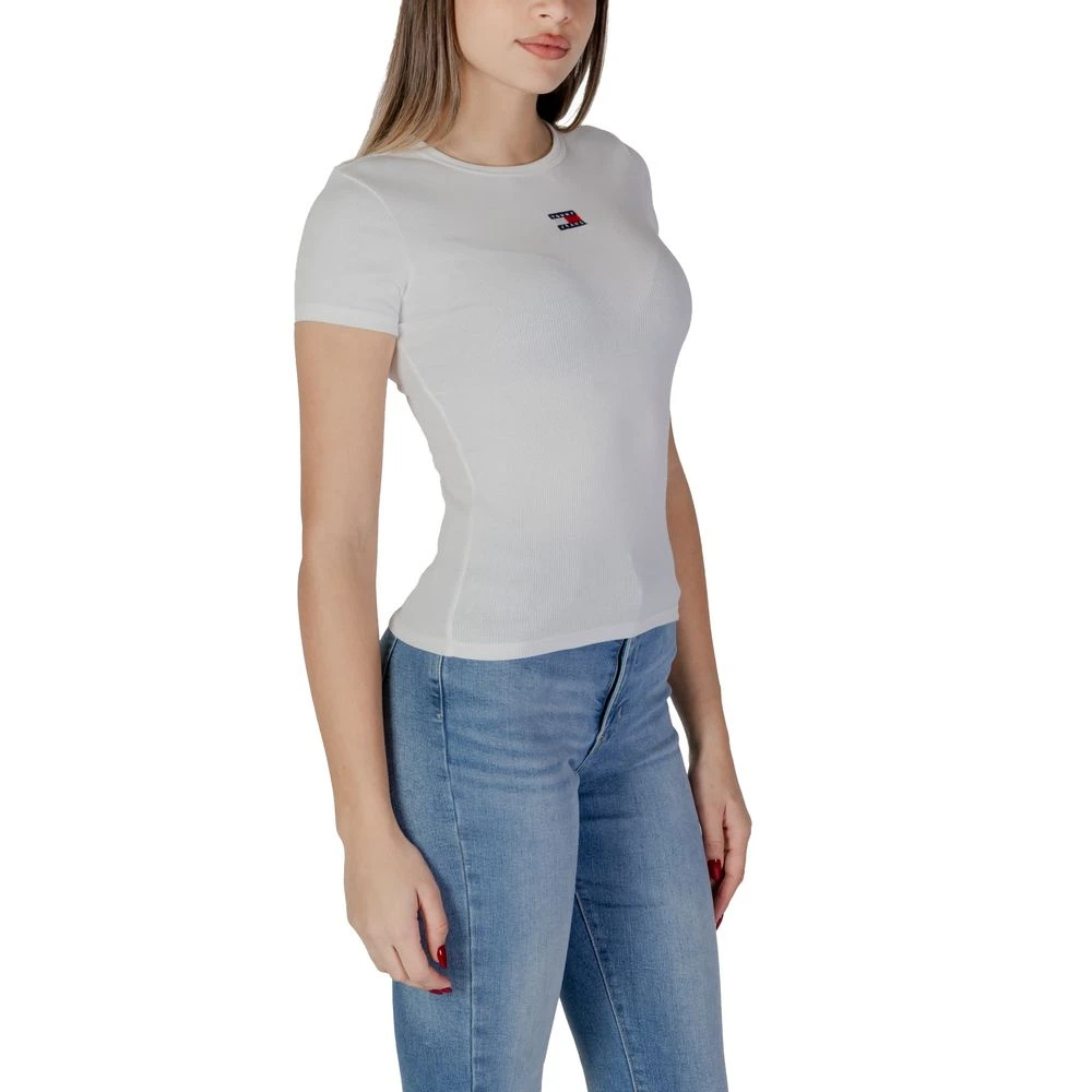 Tommy Jeans Korte mouw gerecycled katoenen T-shirt White Dames