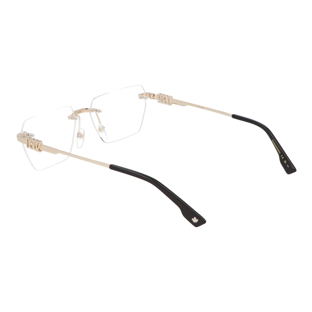 Dsquared2 Vierkante Metalen Frame Bril Yellow Unisex