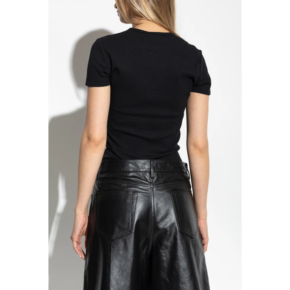 Diesel T-shirt T-Ele-Long-D Black Dames