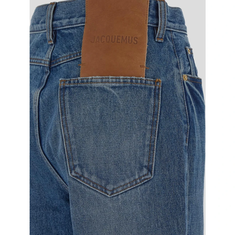Jacquemus Denim Straight Jeans van Katoen Blue Dames