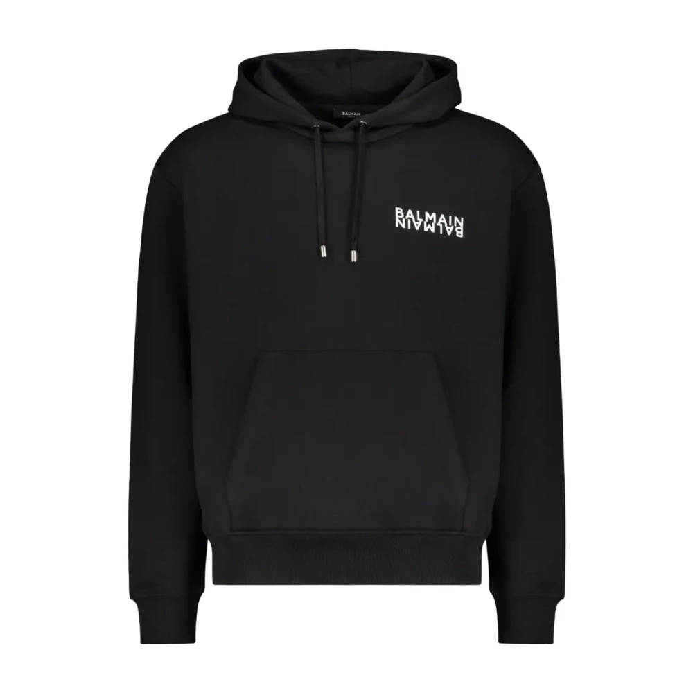 Balmain Black Logo Hoodie - Male - Hoodies - 2XL - Sweatshirts & Hoodies