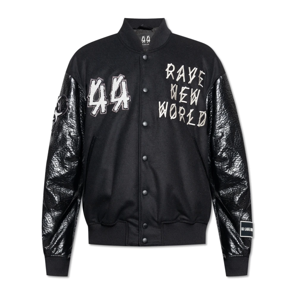 44 Label Group Men's Black Jacket With Logo