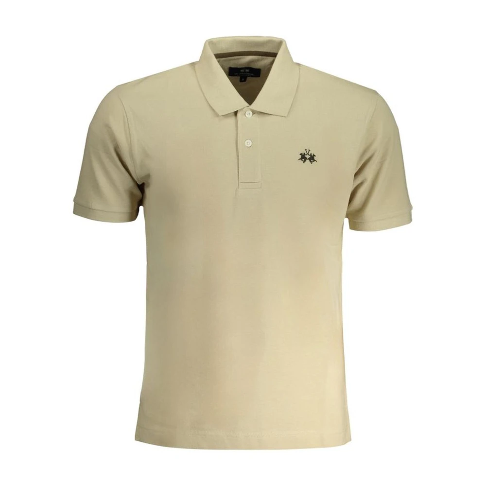 LA MARTINA Polo Shirt met Geborduurd Logo Beige Heren