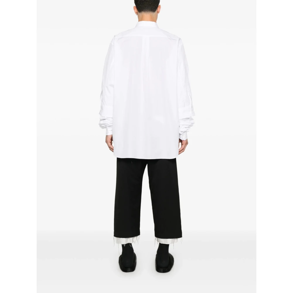 Comme des Garçons Cut-Out Double-Sleeves Overhemd White Heren