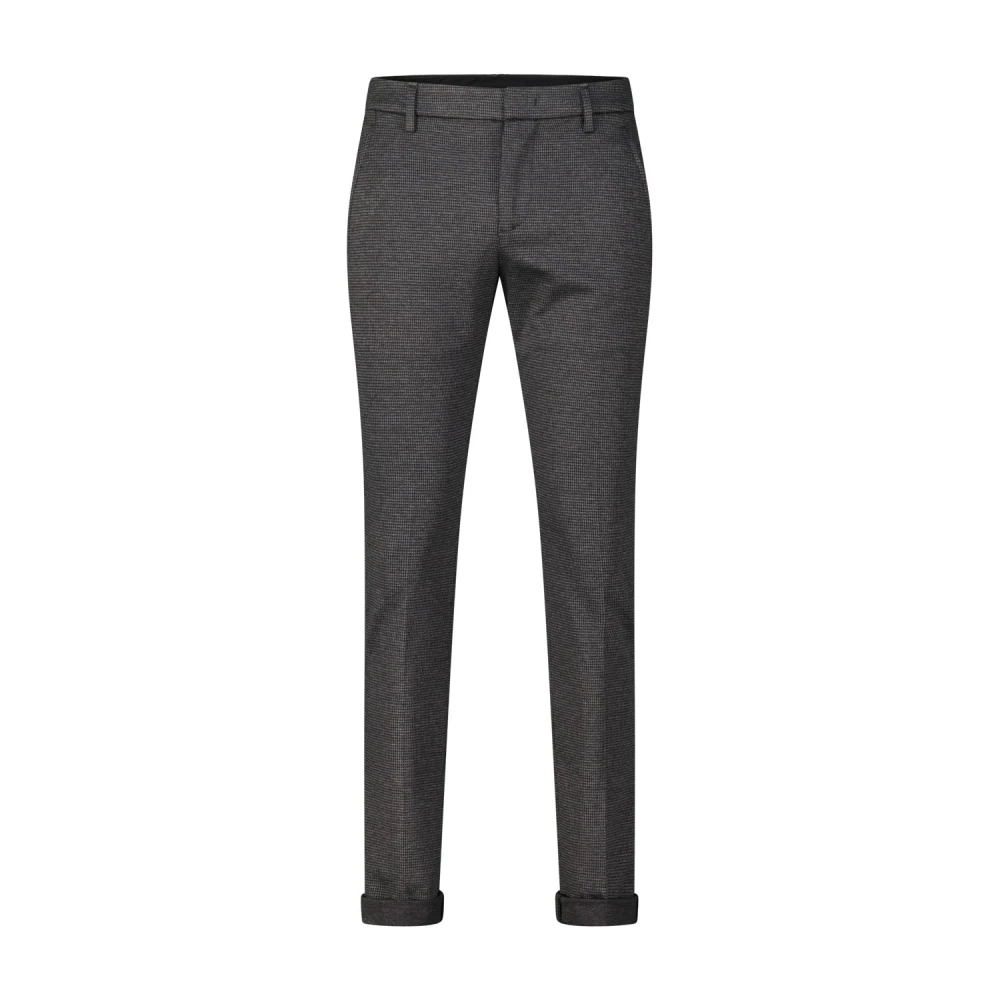 Dondup Slim Fit Pied-de-poule Broek Gray Heren