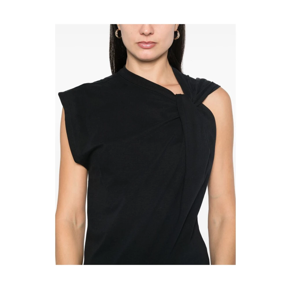 Isabel marant Zwarte Jersey Jurk met Twist Details Black Dames