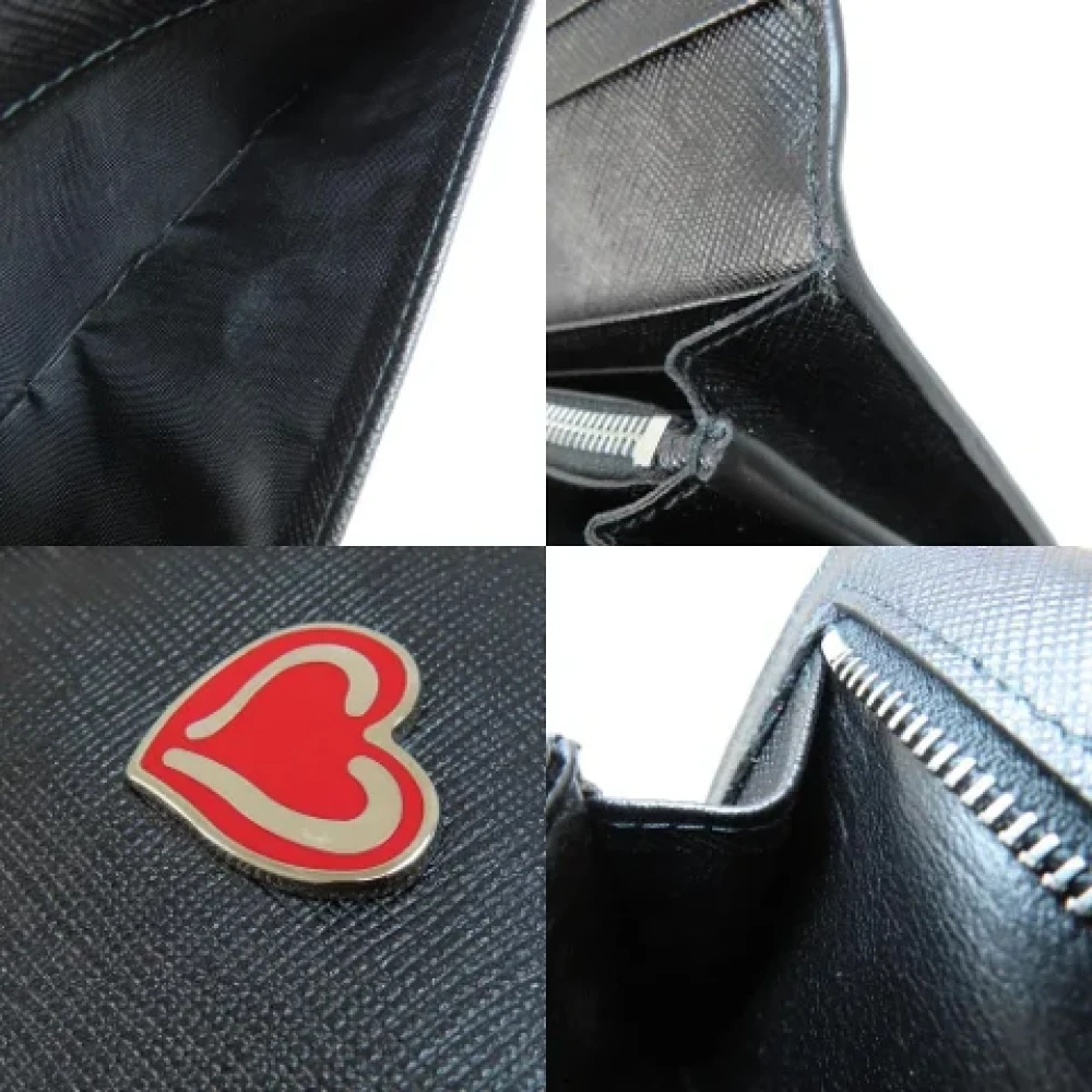 Prada Vintage Pre-owned Leather wallets Black Dames