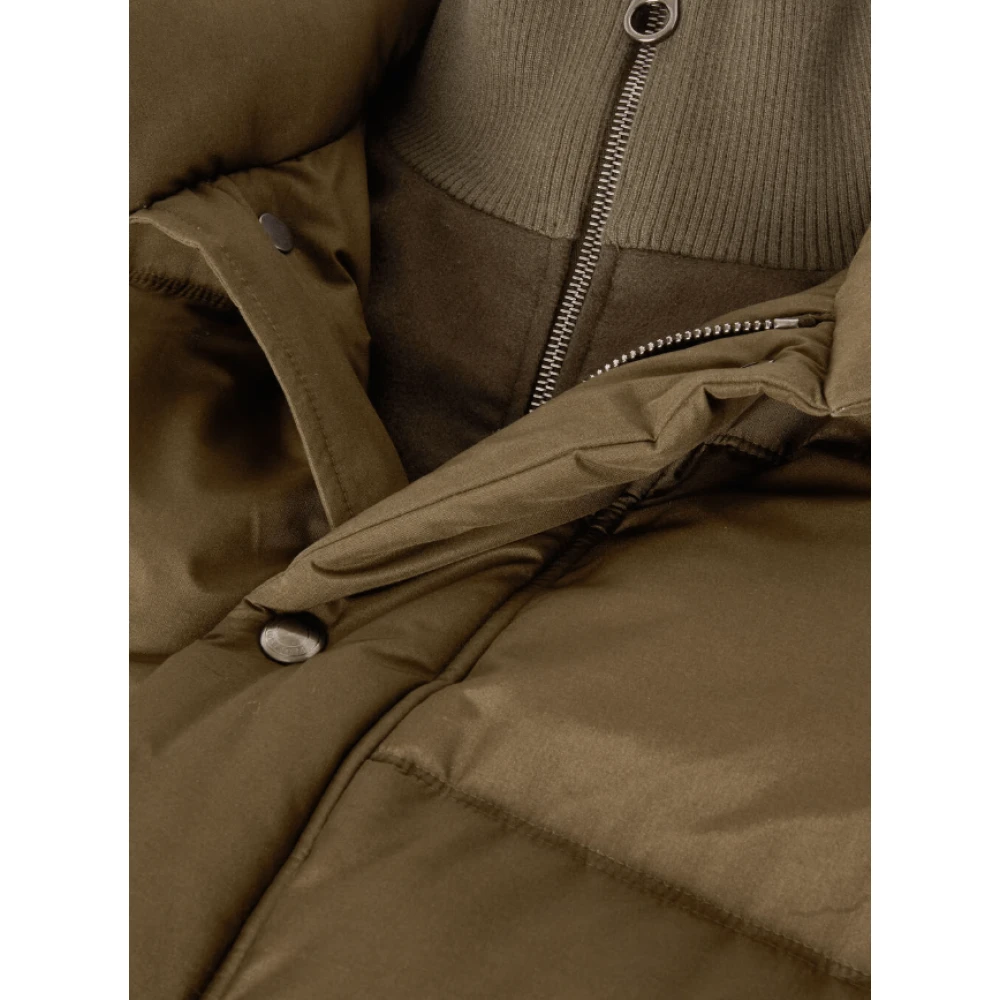 Loro Piana Stormbehandelde Pufferjas met Cashmere-Bib Brown Heren