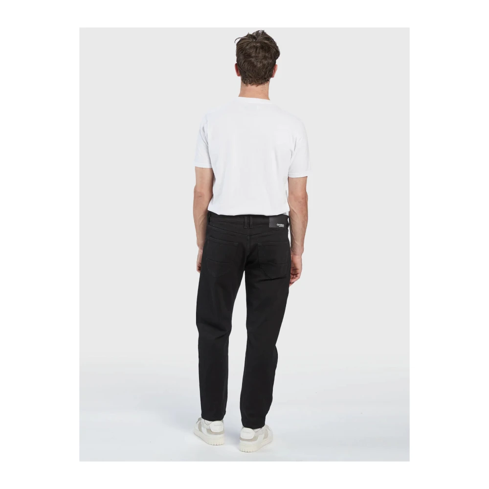 Gabba Losse Tapered Zwarte Jeans met Vijf Zakken Black Heren