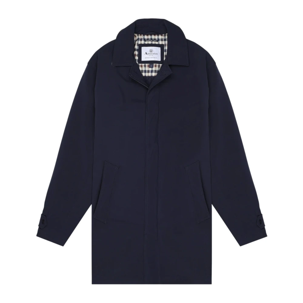 Aquascutum Blue Soft Shell Trench - Male - Single-Breasted Coats - 2XL - Coats