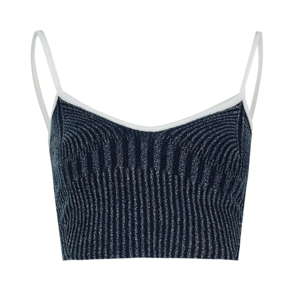 Diesel Vrouw Blauw Tops Dames, M, Katoen, M-Estere Top