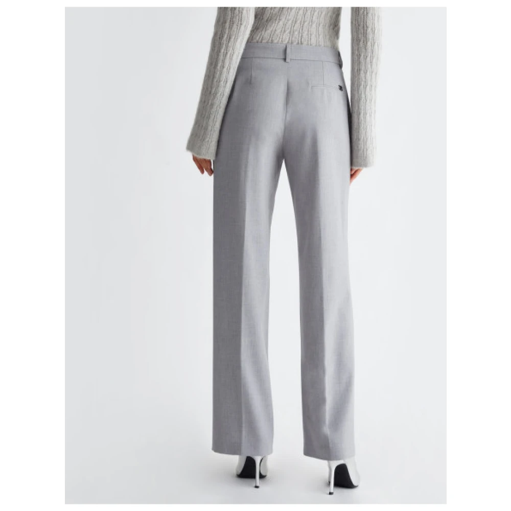Liu Jo Chino Broek Bevroren Kleur Rechte Snit Gray Dames