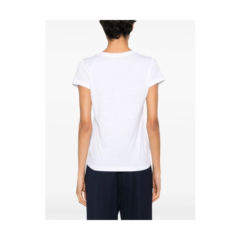 Mazzarelli Witte V-hals Jersey T-shirt White Dames