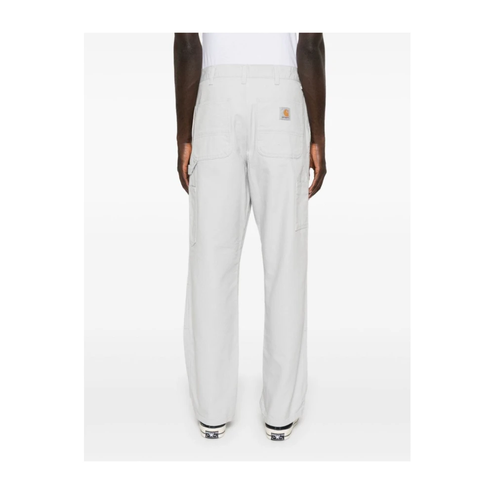Carhartt WIP Grijze Canvas Straight Leg Broek Gray Heren