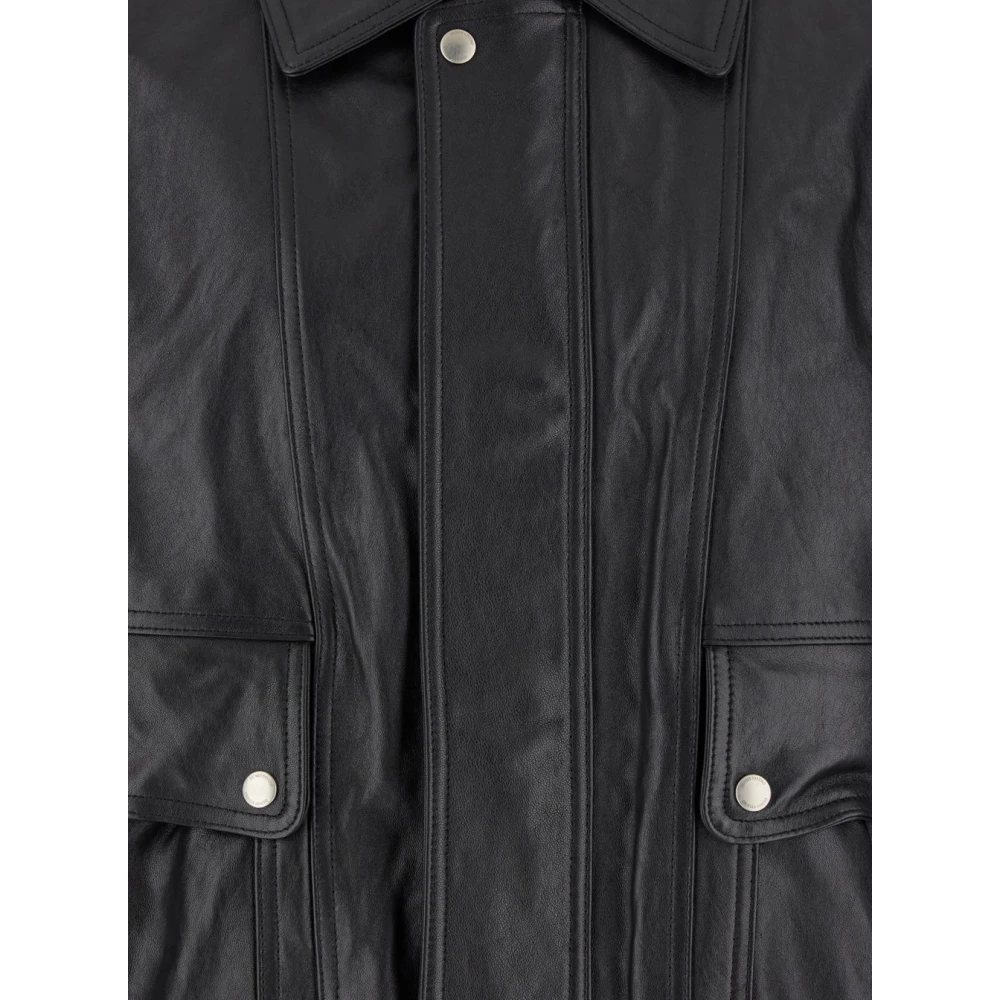 Dunst Zwarte Leren Jassen Black Heren