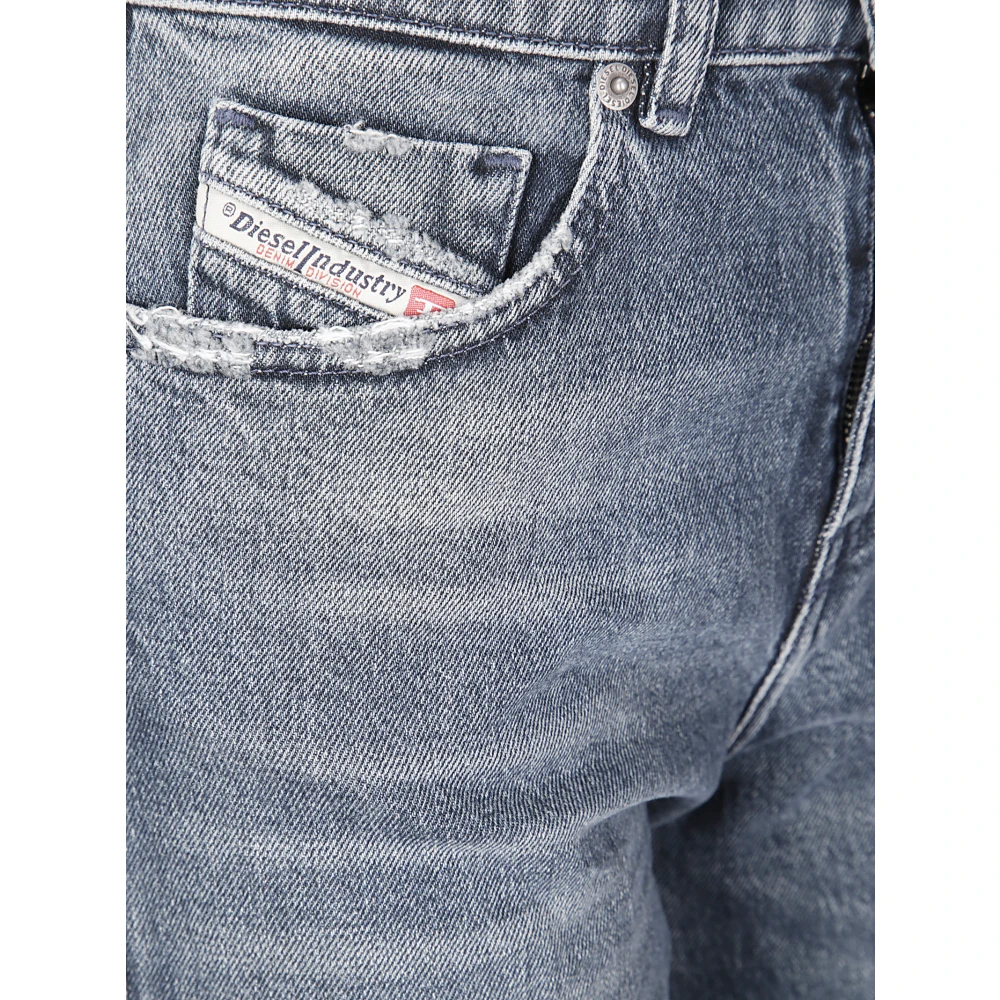 Diesel Wijde Pijp Vijf Zakken Jeans Blue Dames