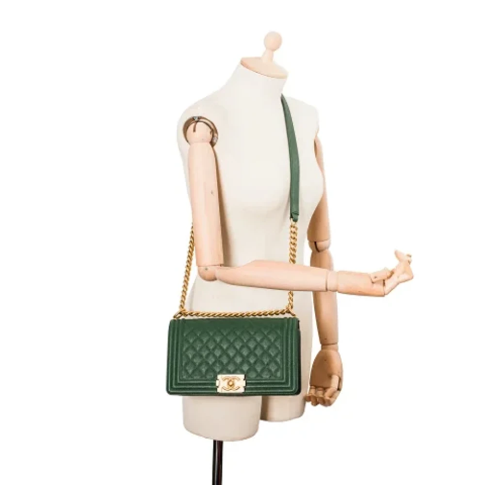 Chanel Vintage Pre-owned Leather chanel-bags Green Dames
