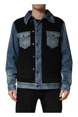 Cotton Denim Blouson Jacka