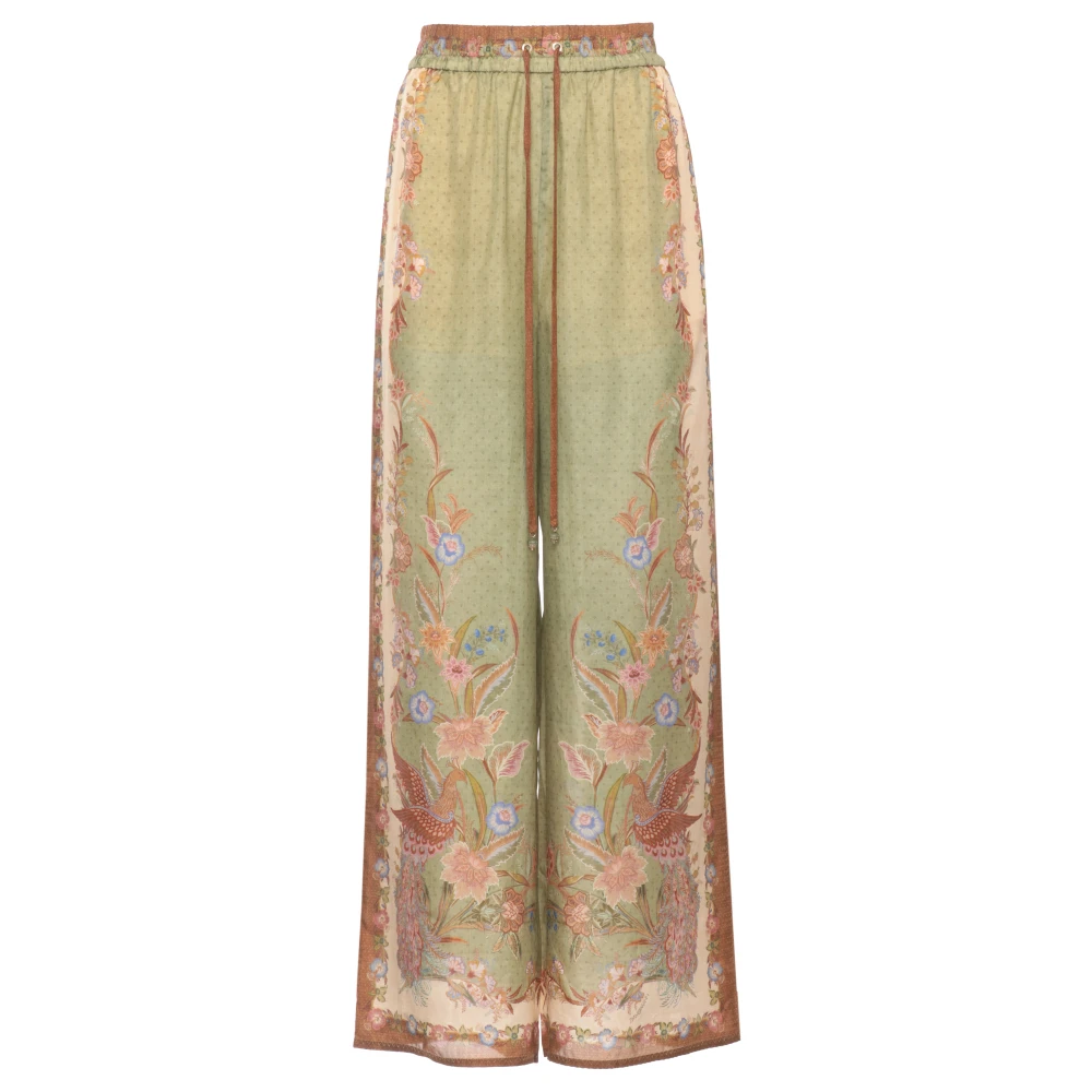 Zimmermann Indra Relaxed Pant - Female - Wide Trousers - Multicolor - S - Trousers - Image 3